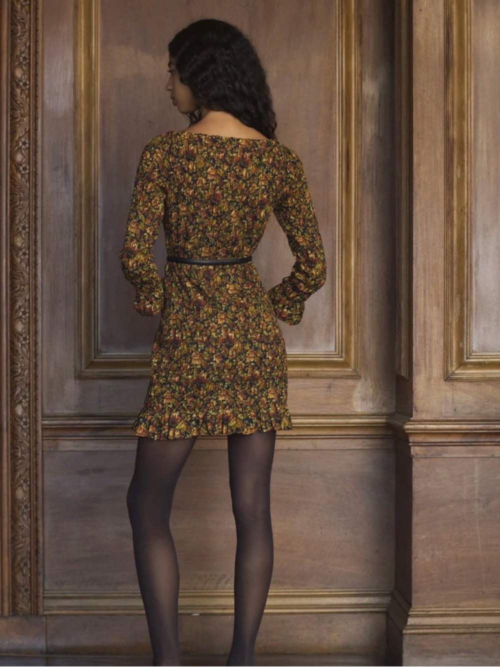 NWT Doen Cecillia Dress - Multi Floral Long-Sleeve Mini - Picture 5 of 9